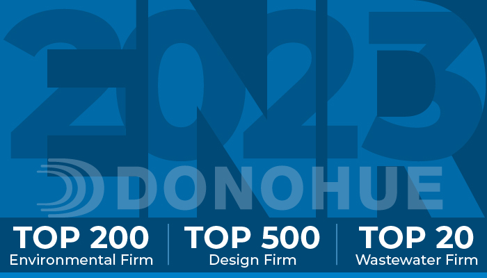 Donohue Repeats as a Top 20 Wastewater Treatment Plant Design Firm in ENR's 2023 National Rankings Header Image